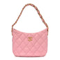 Lambskin Quilted CC Links Hobo Light Pink