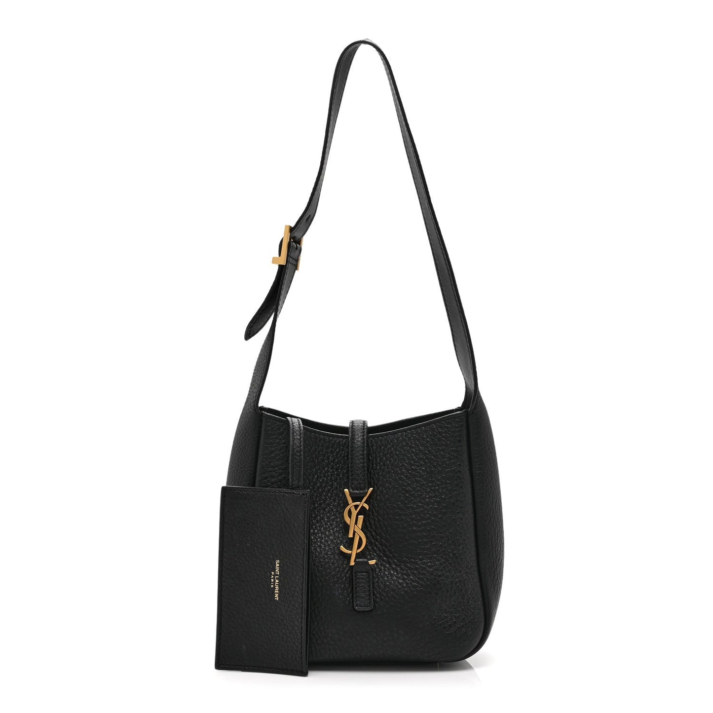 Grained Calfskin Baby Le 5 A 7 Supple Hobo Black