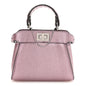 Metallic Cuoio Romano Selleria Nano Peekaboo Satchel Purple