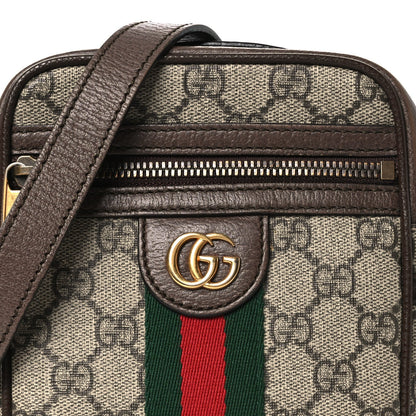 GG Supreme Monogram Web Mini Ophidia Messenger Brown