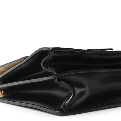 Vitello Liberty Bi-Color FF 1974 Embossed Small Kan U Shoulder Bag Maya Black