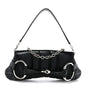 Nappa Vertical Matelasse Medium Maxi Horsebit Chain Shoulder Bag Black