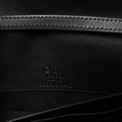 Microguccissima Crossbody Wallet Black