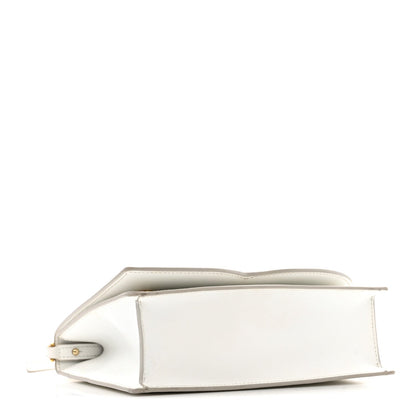 Calfskin DG Logo Flap Crossbody Bag White