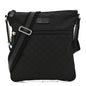 Nylon Monogram Small Flat Messenger Bag Black