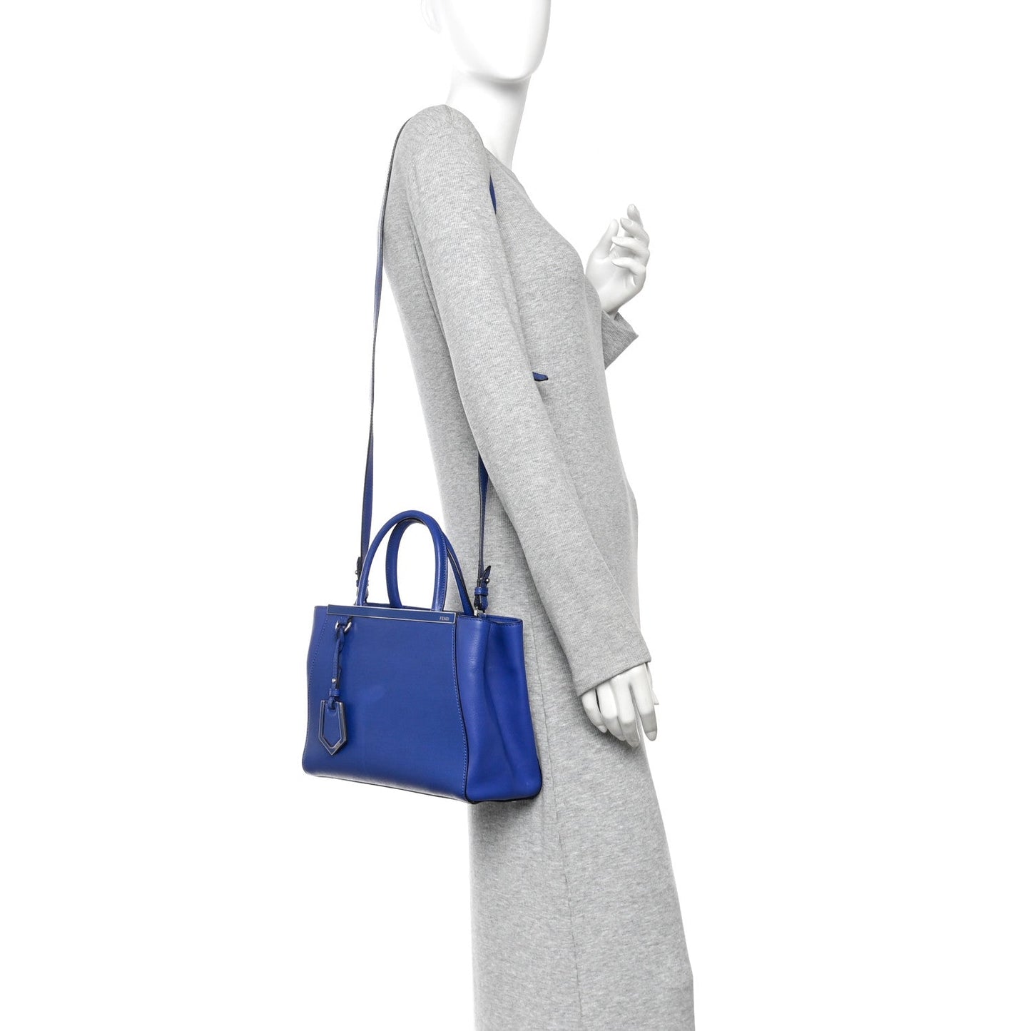 Vitello Elite Petite 2Jours Tote Blue Neon