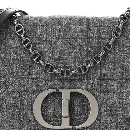 Tweed Macrocannage Medium Caro Bag Black