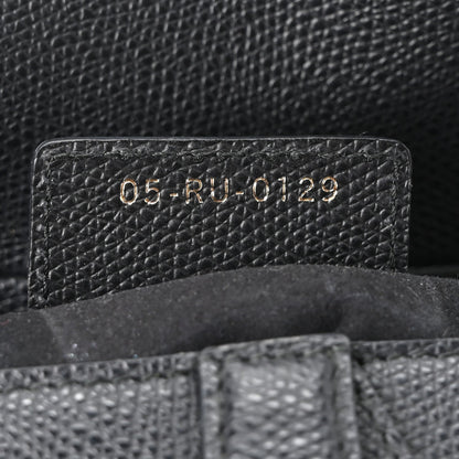 Grained Calfskin Saddle Bag Black
