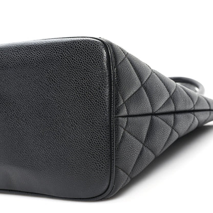 Caviar Quilted Medallion Tote Black