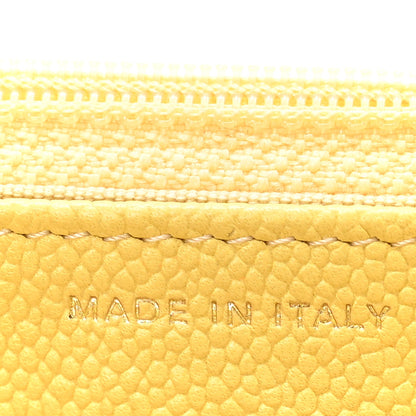 Caviar Quilted Tiny CC Wallet On Chain WOC Yellow
