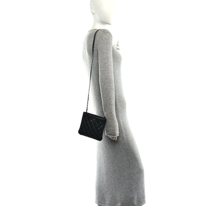Calfskin Quilted Crossbody Bag Black