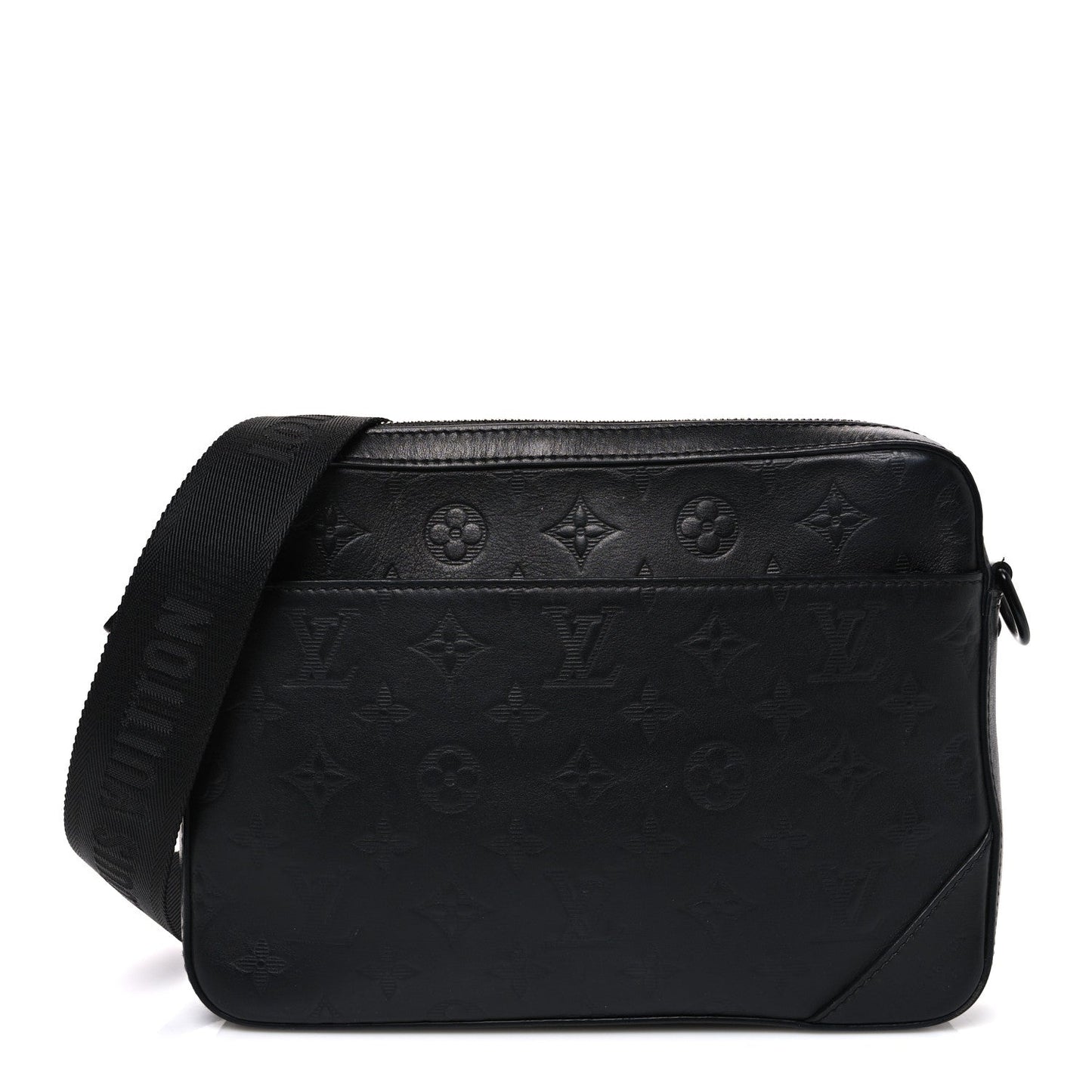 Calfskin Monogram Shadow Duo Messenger Black