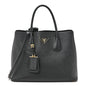 Saffiano Cuir Medium Double Bag Black