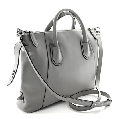 Calfskin Small Soft Antigona Pearl Grey