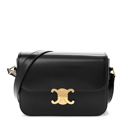 Shiny Calfskin Medium Triomphe Black