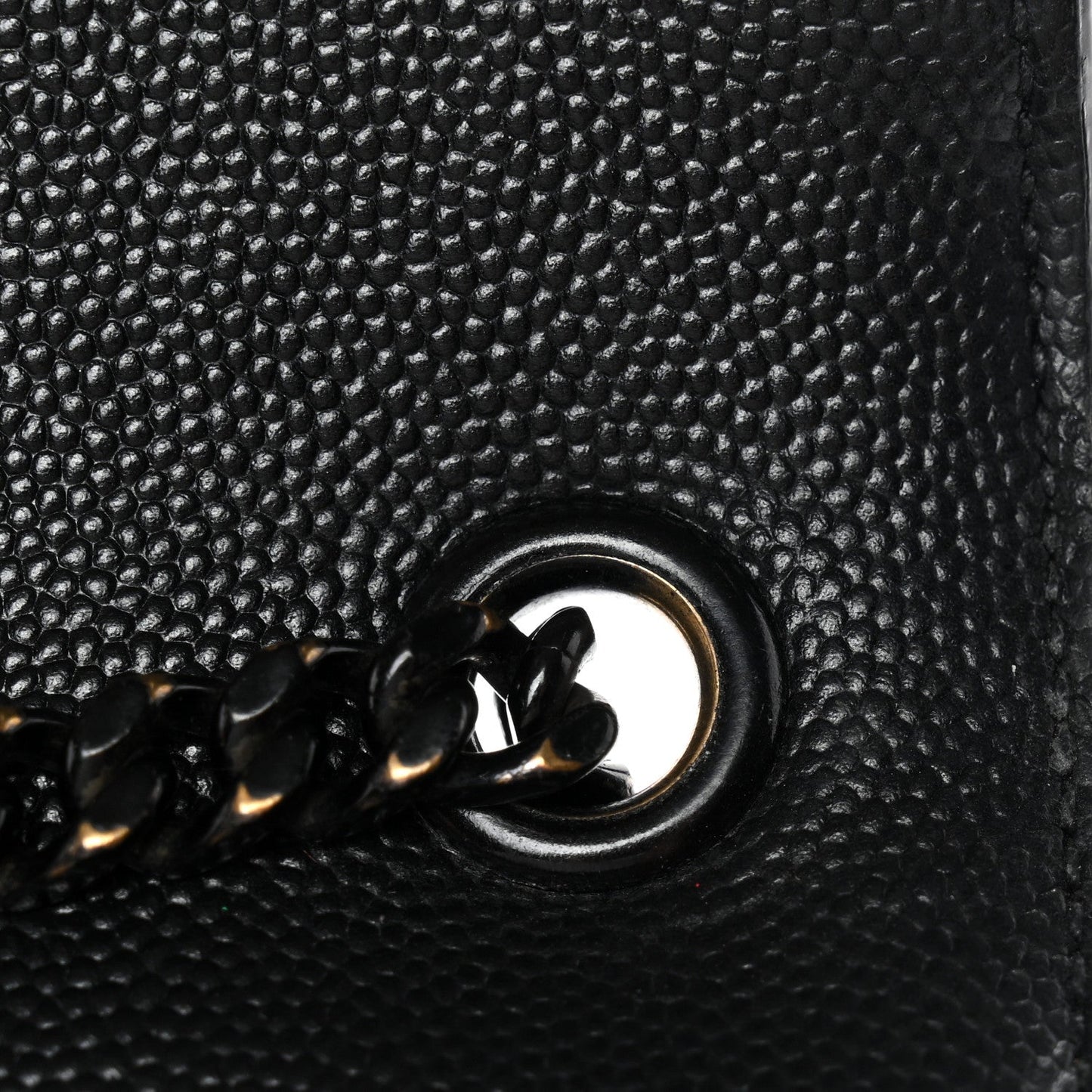 Grain De Poudre Medium Classic Monogram Monochrome Kate Satchel Black