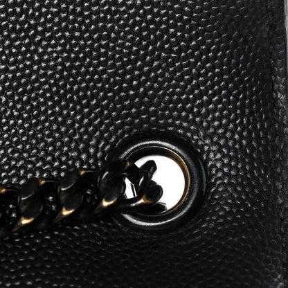 Grain De Poudre Medium Classic Monogram Monochrome Kate Satchel Black