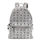 Metallic Visetos Medium Side Stud Stark Backpack Berlin Silver