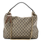 GG Supreme Monogram Large Linea A Hobo Light Brown