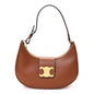Smooth Calfskin Medium Strap Ava Triomphe Shoulder Bag Tan