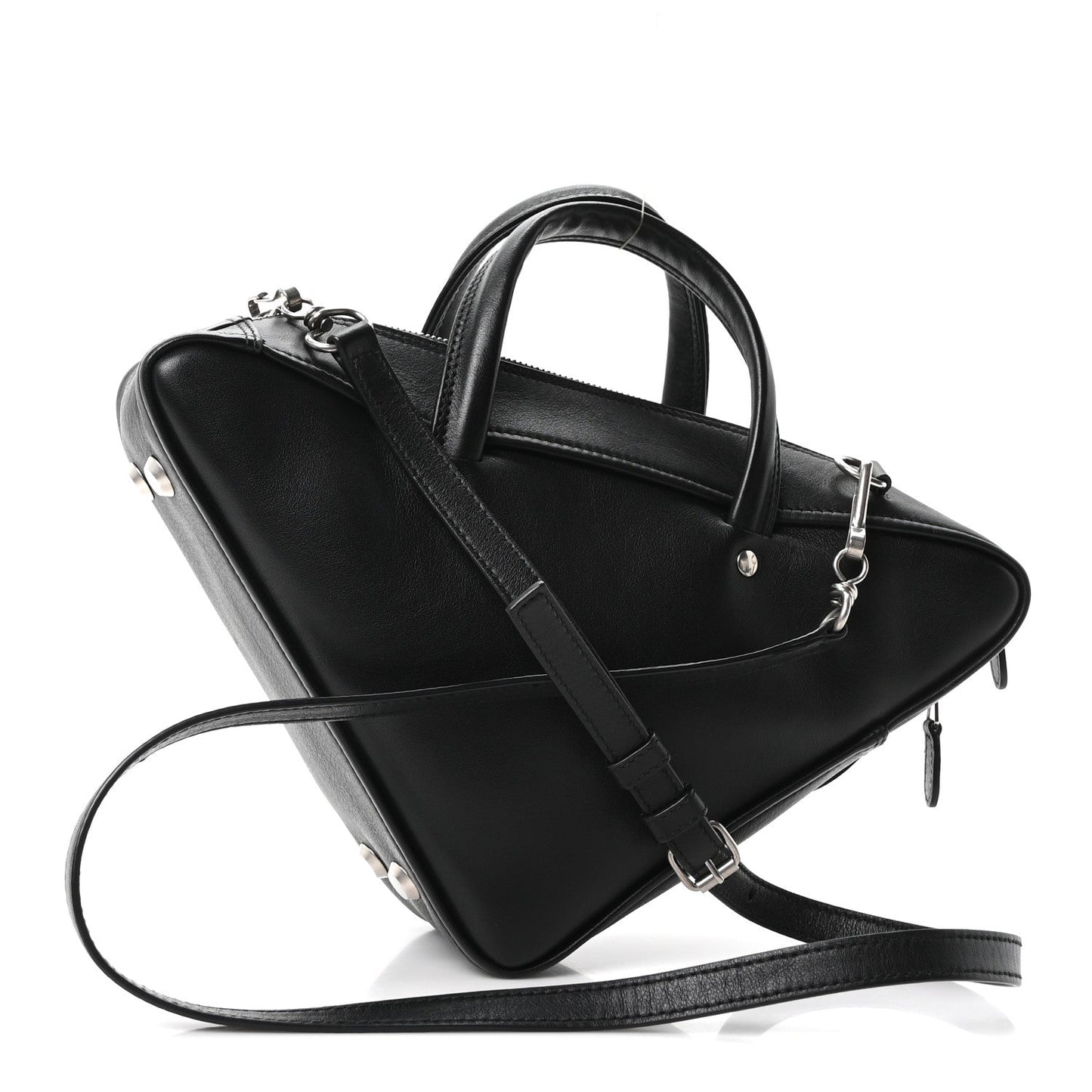Calfskin S Triangle Duffle Black