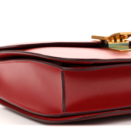 Box Calfskin Medium Classic Box Flap Bag Dark Brick