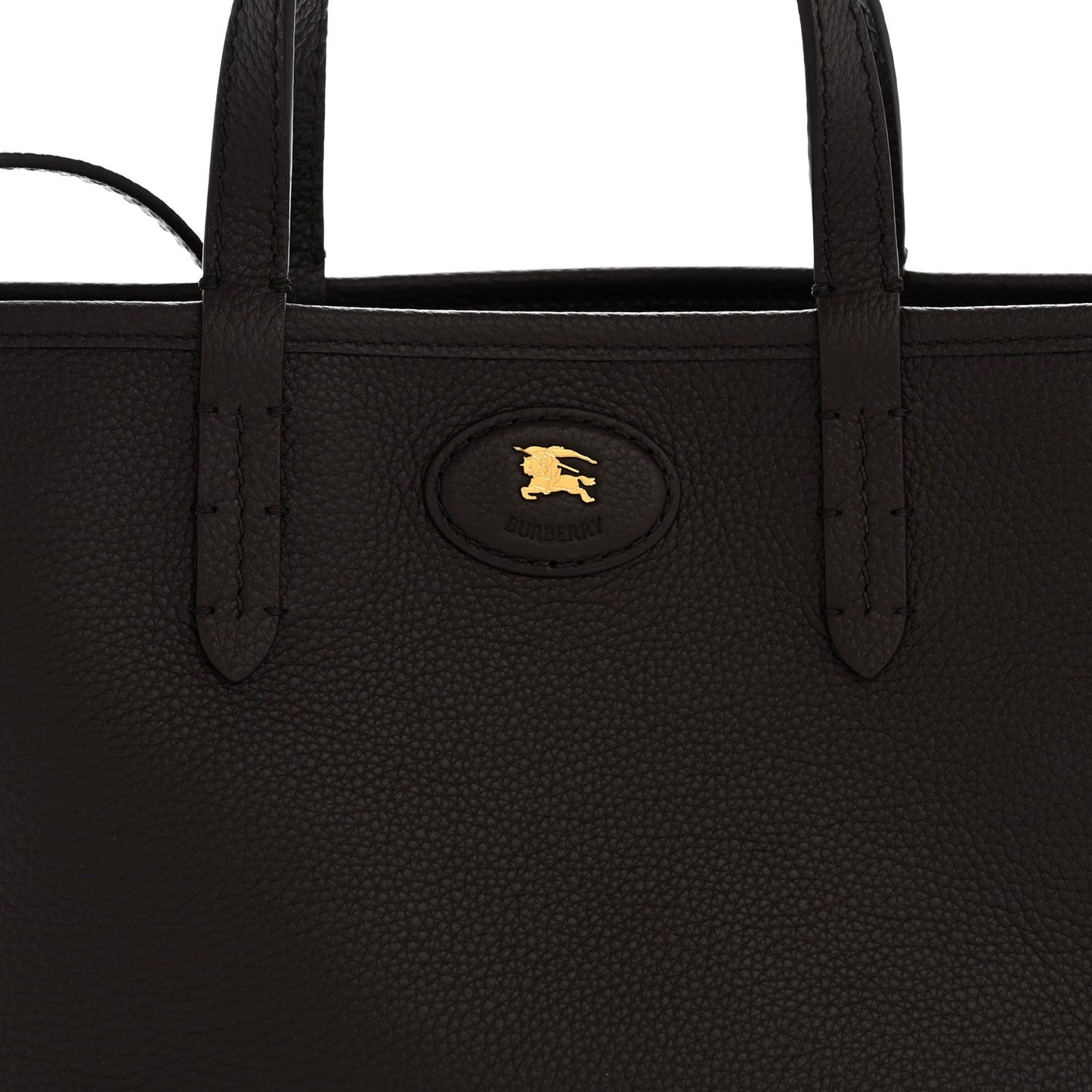 Grainy Calfskin Mini Reversible Tote Peat Sand