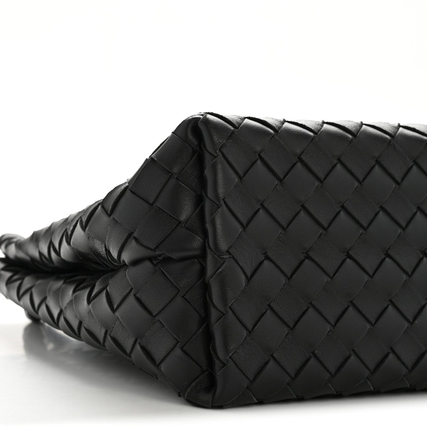 Nappa Intrecciato Medium Andiamo Shoulder Bag Black