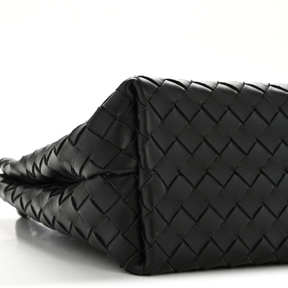 Nappa Intrecciato Medium Andiamo Shoulder Bag Black