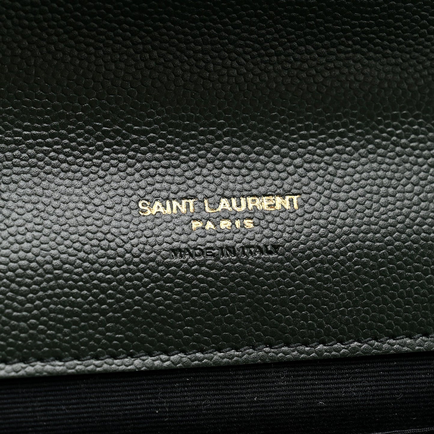 Grain De Poudre Textured Mixed Matelasse Triquilt Monogram Clutch Vert Fonce