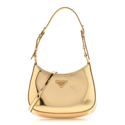 Spazzolato Cleo Adjustable Strap Shoulder Bag Platino