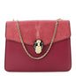 Calfskin Galuchat Serpenti Forever Crossbody Bag Dark Pink