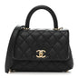 Caviar Quilted Extra Mini Coco Handle Flap Black
