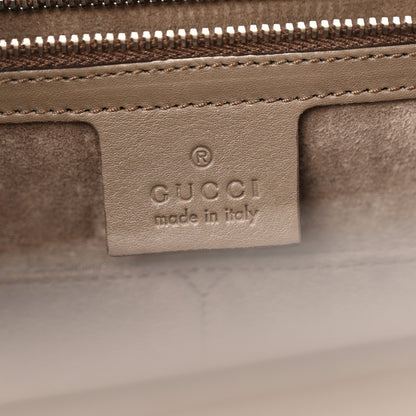 Regent Calfskin Large Lady Lock Flap Top Handle Bag Grey