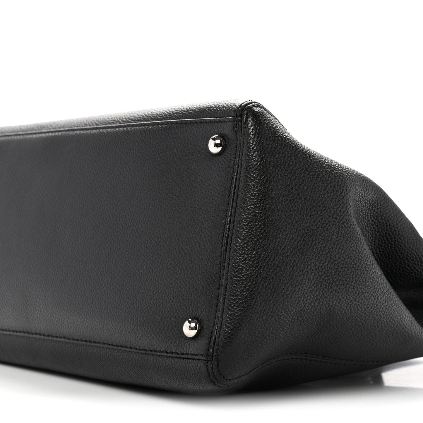 Calfskin Cerf Executive Shopper Tote Black