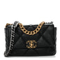 Lambskin Quilted Medium Chanel 19 Flap Black