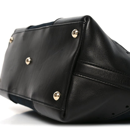 Monogram Large Punch Tote Black