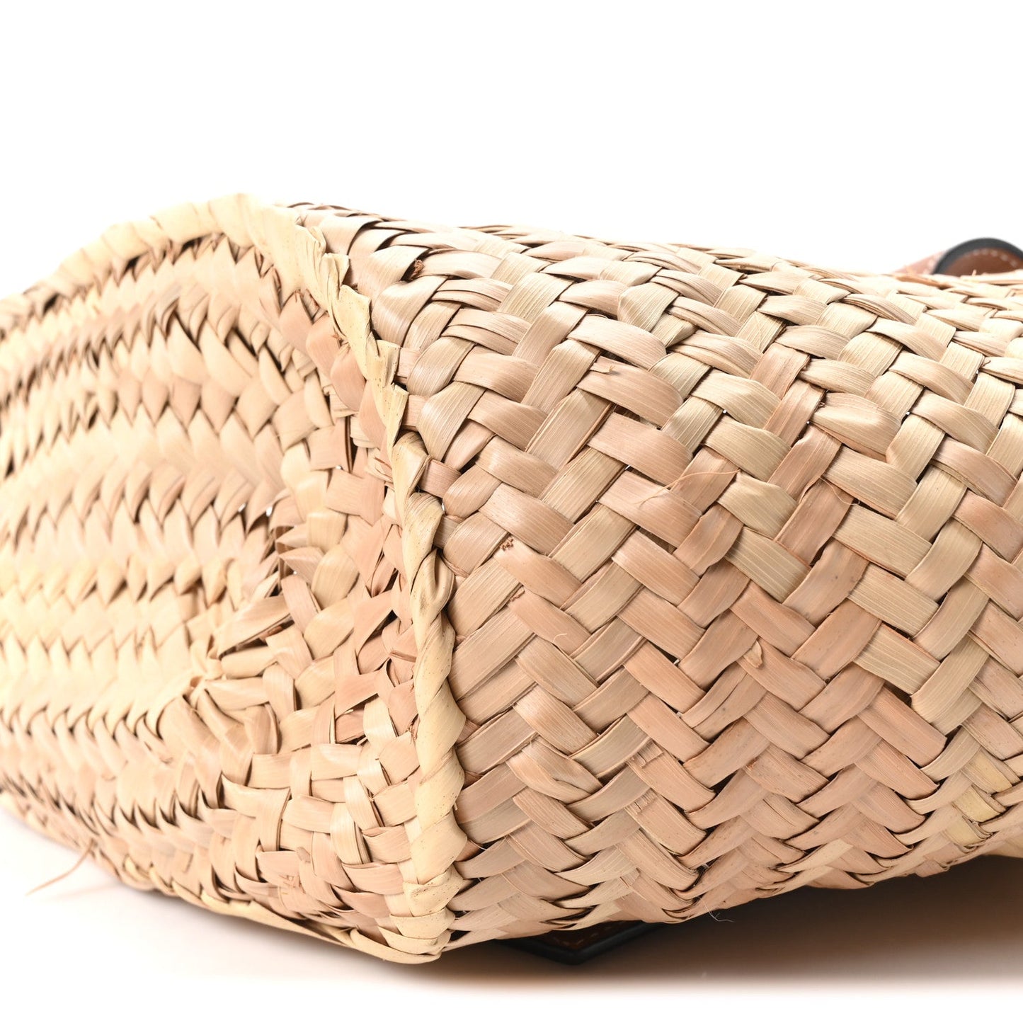 Raffia Small Basket Tote Bag Natural Tan