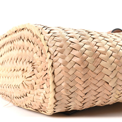 Raffia Small Basket Tote Bag Natural Tan