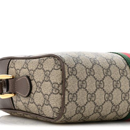 GG Supreme Monogram Web Small Ophidia Shoulder Bag Brown
