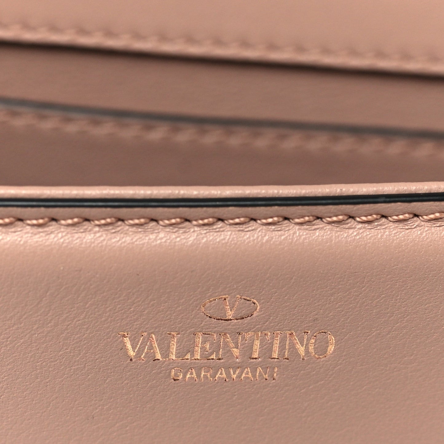 Calfskin Crystal Vlogo Small Loco Shoulder Bag Rose Cannelle
