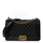 Caviar Quilted Medium Boy Flap Black