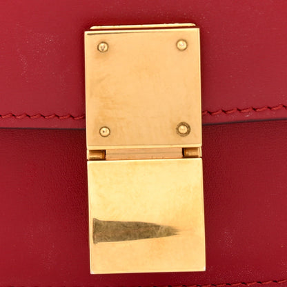 Box Calfskin Small Classic Box Flap Bag Red