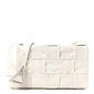 Patent Maxi Intrecciato Cassette Crossbody Bag White
