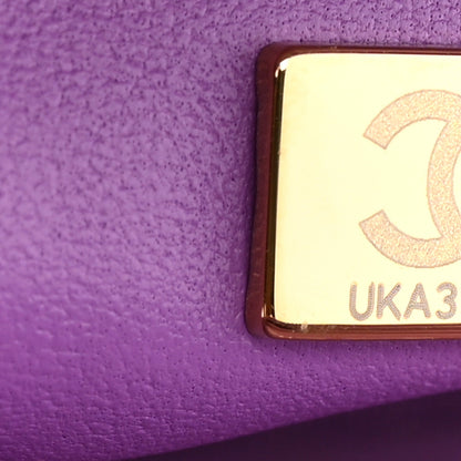 Lambskin Quilted CC In Love Heart Bag Purple