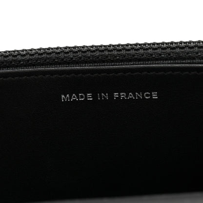 Patent Quilted Wallet On Chain WOC Black