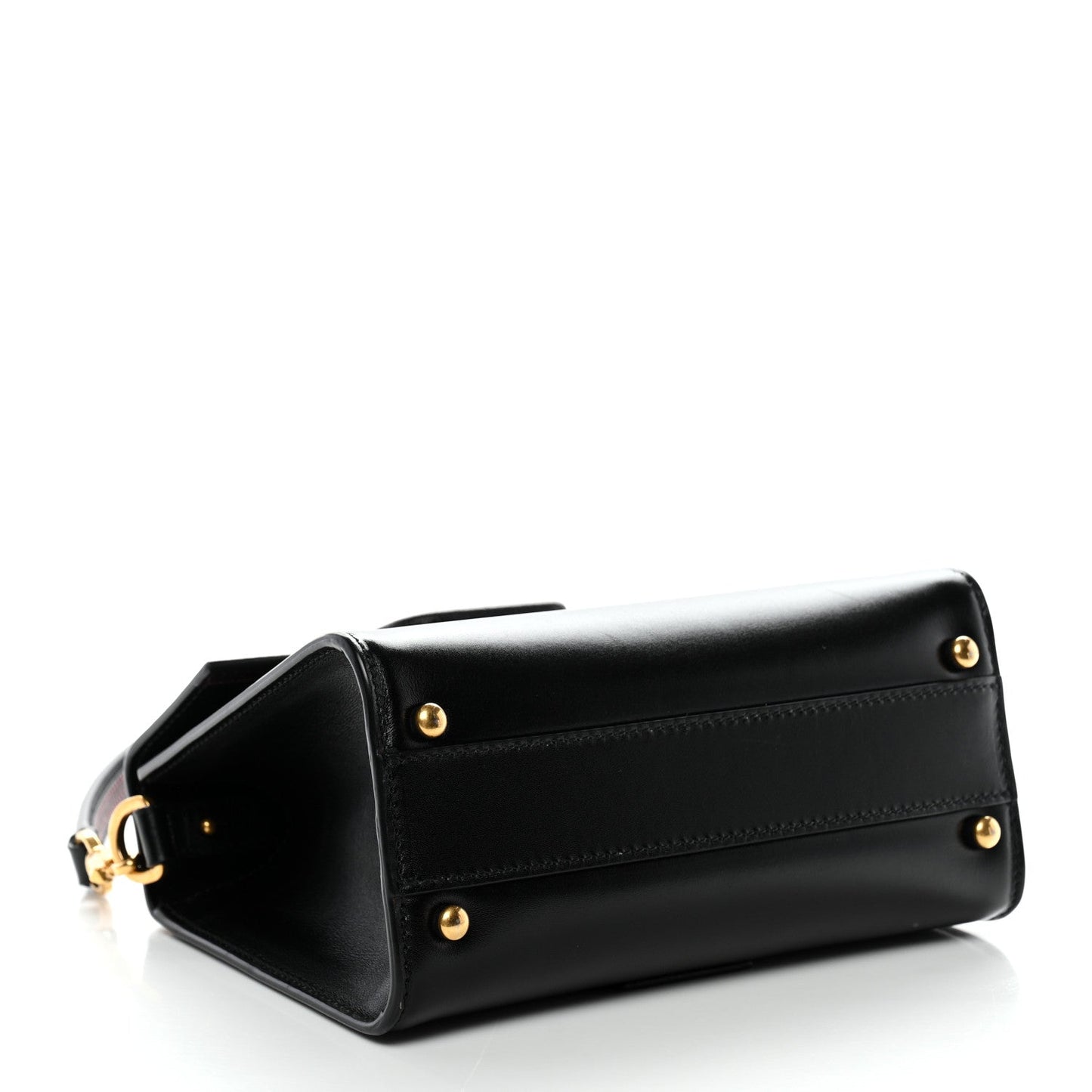 Calfskin Mini VSling Top Handle Bag Black