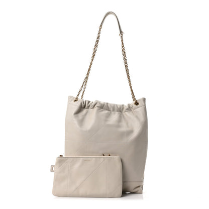 Lambskin Matelasse Monogram Medium Jamie 4.3 Pochon Crema Soft
