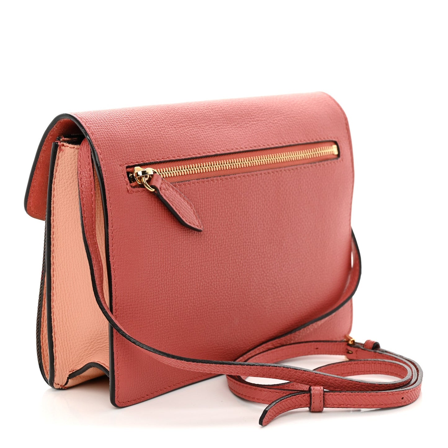 Derby Calfskin House Check Small Macken Crossbody Bag Copper Pink
