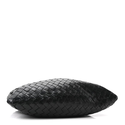 Calfskin Intrecciato Small Hop Black